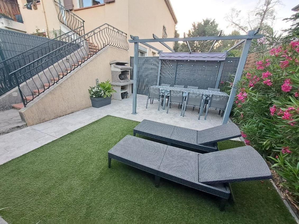 La Villa Castel - Haut De Villa - Parkings- 3 Chambres - 8 Couchages - Jardin - Barbecue 滨海卡涅 外观 照片